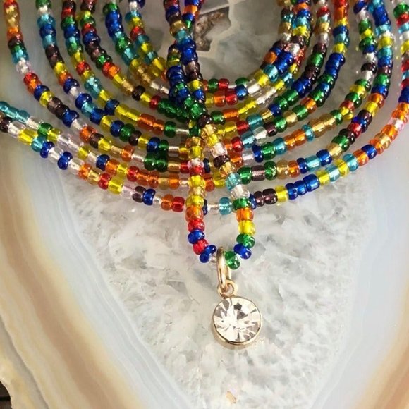 Rainbow Brite Charmed Waist Beads - Picture 3 of 4